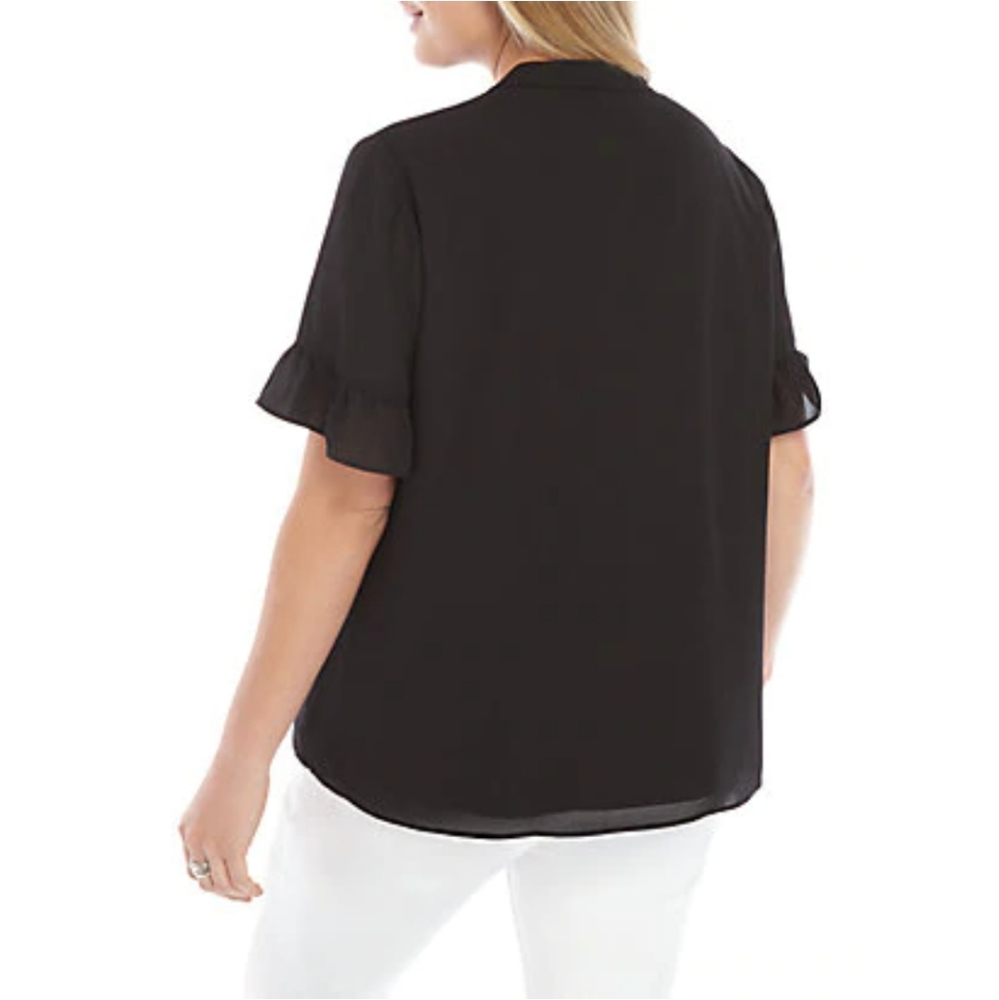 [The Limited] SS Pleated VNeck Blouse - Picture 2 of 7
